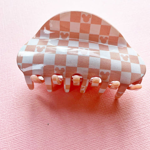 Checkered Mouse Claw Hair Clip